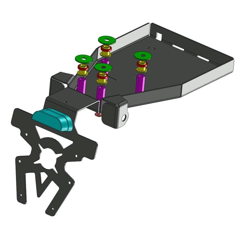 Support de plaque Triumph Thruxton 1200